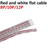 5M UL2468 Flat Ribbon Cable 26AWG LED Display Screen 2.54mm Red And White PVC Ribbon Cable 7P 8P 9P 