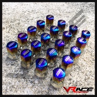 Rays น๊อตล้อรถยนต์ น็อตล้อ เหล็กแท้ สีไทเทเนียม เบอร์ 17 เกลียว 1.5 [16 - 24 ตัว] น๊อตล้อรถยนต์ น๊อต