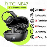 HTC NE47 AI Translator Earbud Wireless Bluetooth Earphone  Bluetooth 6.0 Compatibility Open Ear Earp