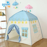 POUKL Portable Children's Play House Tent Pink Foldable Tents Flowers Teepee House Castle Play Wigwam Creative Kids Toys