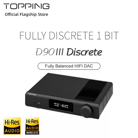 NEW TOPPING D90 III Discrete Fully Balanced HiFi DAC PCM768 DSD512 BT5.1 Support LDAC with Remore Co