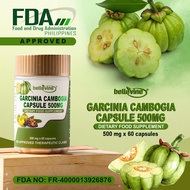 Bellevine Garcinia Cambodia 500mg Dietary Food Supplements 60 Capsules [FDA APPROVED]