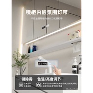 Smart Solid Wood Bathroom Mirror Cabinet Storage Integrated Bathroom Mirror Box with Light Toilet Wall-Mounted Mirror wi