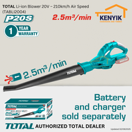TOTAL Li-ion Garden Blower 20V – 210km/h Air Speed (TABLI2004)