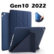 [ส่งจากไทย] เคสไอแพด Case iPad for iPad Gen10 2022 ipad 10 2022 10.9 ipad Pro11 2020/2021/2022  เคสนิ่ม TPU สามารถพับได้หลายรูปแบบ Y foldable ทุกรุ่น ไม่ดันฟิลม์กระจก