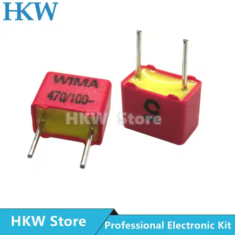 2PCS WIMA RED FKP2 5MM Film Capacitor Hi-Fi Audio 33PF 47PF 220PF 330PF 470PF 680PF 1000PF 2200PF 33