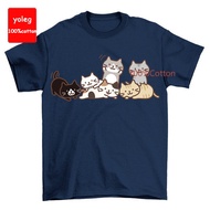 FUKU NYANKO CATS T-shirt Kucing Cat Baju Tshirt Wanita Perempuan Kartun Comel Cotton FUKU
