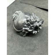 D8350 Natural Thai Dragon Palace Relic Raw Ore Black Diamond Carving Turtle Ornaments