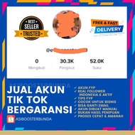 [✔️MURAH GRATIS ONGKIR] Akun TIKTOK FYP (SULTAN) real Followers indonesia indo AKTIF murah TERMURAH