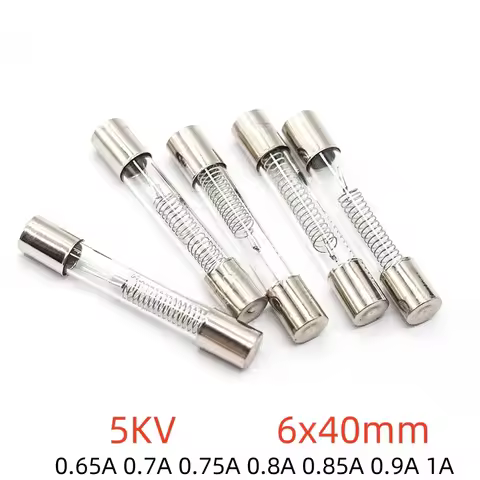 5KV Special Microwave Oven Fuse 6X40MM 0.65A 0.7A 0.75A 0.8A 0.85A 0.9A 1A Glass Tube Fuse 5000V 700
