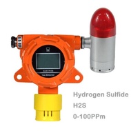 H2S Hydrogen Sulfide Gas Detector Fixed H2S Gas Alarm Detector Monitor 0-100PPm