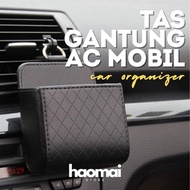 Car AC Hanging Bag Car Interior Organizer Dashboard Air Vent Hanging Bag AC holder HP Coin