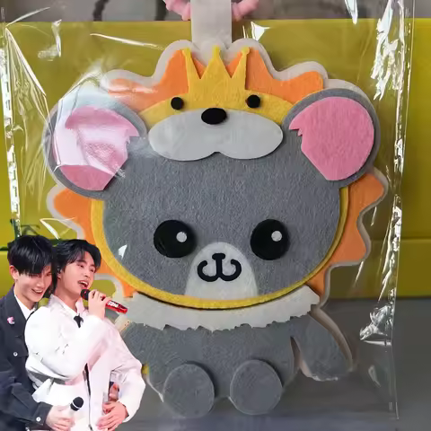 Thai TV Idol GeminiFourth Cosplay Keychain Handmade Weaving Cloth Cute Animal Key Chain Bag Pendant 