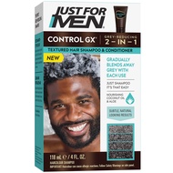 Just for Men Control GX Grey Reducing Shampoo for Textured Hair, Gradual Hair Color for Men, 4 Fl Oz
