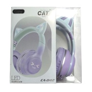 Cat Ear Bluetooth Headphones Gaming Headphones Wireless Foldable Music Headset with LED Light