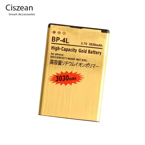 10x 3030mAh BP-4L Gold Replacement Battery For Nokia E61i E90 6650/F/T E63 E71/X E72 E73 N97 E95 679