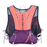 戶外運動多功能男女款馬甲式輕量馬拉松騎行徒步越野跑步水袋背包粉色20L以下