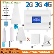 Tri Band 3/1/8 Mobile Phone Signal Booster Network LTE 4G DCS 1800MHz Line Amplifier 3G HSPA+ W-CDMA
