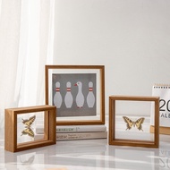 album gambar 4r album Simple Solid Wood Texture Photo Frame Swing Table 20cm 8 Photo Album Specimen 
