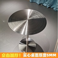 Modern Simple Balcony Small Round Table Iron Stainless Steel Milk Tea Small Table Influencer Coffee 