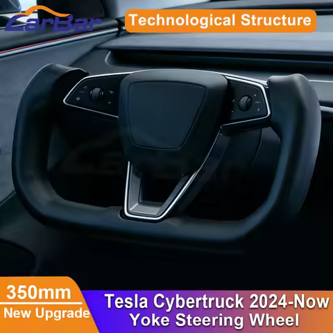 Carbar New 350mm Yoke Steering Wheel For Tesla Cybertruck yoke steering wheel Yoke 3.0 Seamless with