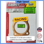 YAMAHA Y110 SS Y1102 SS2 HEAD GASKET COPPER RACING 57MM 0.5MM HEAD GASKET TEMBAGA GOLD 100% BRAND UP