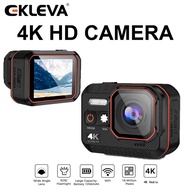 กล้องแอ็คชั่น EKLEVA HD พร้อมหน้าจอควบคุมระยะไกลกันน้ำกีฬา4K กล้องบันทึกไดรฟ์กีฬากล้องหมวกกันน็อคดำน้ำดูปะการัง Action Cam