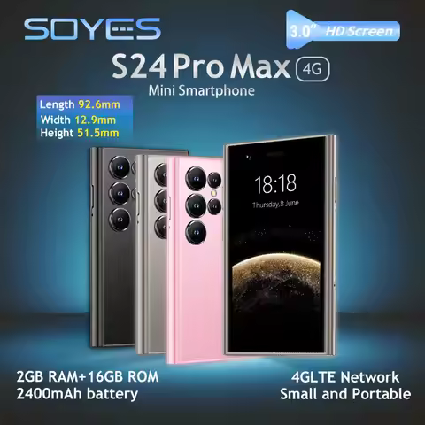 SOYES S24 Pro Max 4G Mini Phone - Android 3-inch Face Unlock Dual SIM Dual Standby | 2+16GB Memory 2
