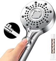 Shower Head with Filter, High Pressure Shower Head with 5+1 Jet Types, Economy Shower Head with Filt