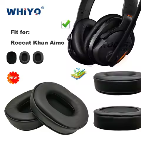 Replacement Ear Pads for Roccat Khan Aimo Headset Parts Leather Cushion Velvet Earmuff Earphone Slee