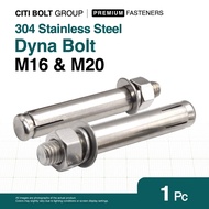 1pc M16 M20 Stainless Steel Dyna Bolt | SS Anchor Bolt | Sleeve Anchor | CITI BOLT