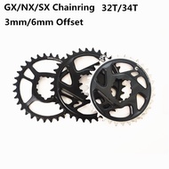 Sram GX SX NX Eagle Chainring 12 Speed Direct Mount MTB 30T 32T 34T Chainring 3mm 6mm Offset X-SYNC 