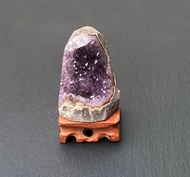 招財開運-天然原礦異象紫晶花鎮共生方解石 紫水晶 消磁淨化