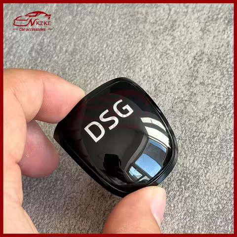 For Skoda Octavia Superb Yeti Paint Black DSG Gear Shift Knob Leather DSG VIRS 4X4 Logo Gear Shift H