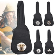Acoustic Guitar Bag Black Guitar Bag Printing Window Series Waterproof 34-41 Inch Guitar Protective 