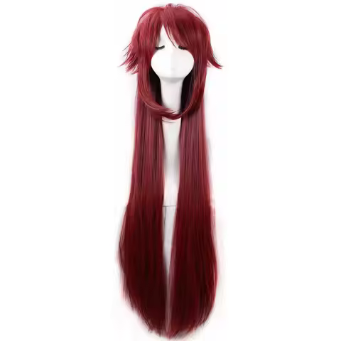 High School DxD Rias Gremory Long Wine Red Heat Resistant Hair Cosplay Costume Wig