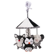 Black and White Baby Toys 0-3 Months Crib Bell Car Seat Toys Stroller Toys Hanging Rattle Toys Infan