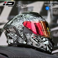 หมวกกันน็อคเต็มใบ แว่น 2 ชั้น ID HELMET รุ่น ZRO แถมฟรีชิลด์ 1 แผ่น มาตรฐาน มอก. ECE 22-06 ไซส์ M-XX