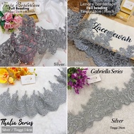 🔥BORDER LACE SILVER LACEMEWAH🔥SIAP MANIK SEQUIN TINGGI RENDAH SESUAI BAJU KURUNG MODEN &amp;PAHANG NIKAH TUNANG SIMPLE