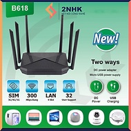 Phát wifi từ sim 4G B618 tích hợp 6 ăngten, bộ phát wifi 4G LTE  có 4 cổng WAN/LAN, 6 ăngten Siêu Kh