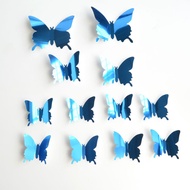 [PANDHYS] 12Pcs 3D Butterfly Mirror Wall Sticker Decal Wall Art Removable Wedding Decoration Kids Room Decoration