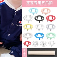 Baby Claw Buckle Candy Color 9.5mm Hollow Copper Material Buckle Saliva Towel Baby Crawling Clothes 