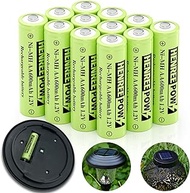 Henreepow Ni-MH Rechargeable AA Batteries, AA 1.2V 600mAh Pre-Charged Solar Batteries, Perfect for S