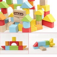 KAYU Block Building Toys 100Pcs Wooden Building Blocks Set Of Children's Building Toys With Barrel P