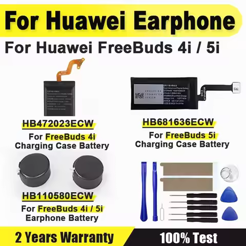 HB472023ECW Battery 215mAh Batteries For Huawei FreeBuds 4i 5i Bluetooth Charging Box Battery + Tool