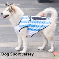 PEONIES Dog Sport Jersey, Stripe 4XL/5XL/6XL Dog Vest, Spring Breathable Large Medium Puppy T-Shirts Apparel