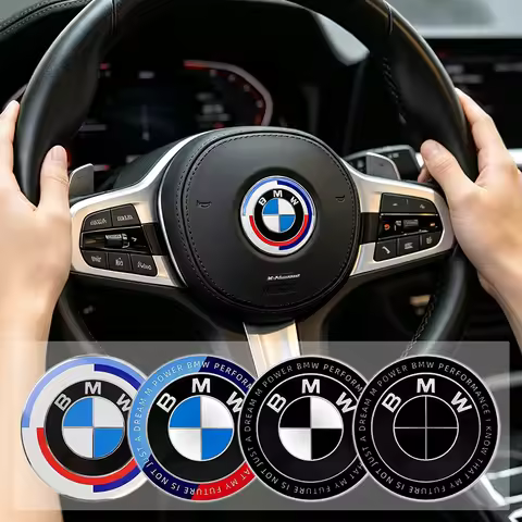 Car Steering Wheel Center Emblem 50th Anniversary Badge Sticker For BMW E46 E90 F30 F10 F20 G20 E87 