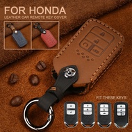 For Honda Accord 2018 2019 Leather Key Cover Case Holder Protector Honda Civic Crv Crad V Pilot Crid
