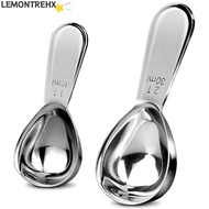 LEMONTREAL Coffee Bean Measuring Spoons, Stainless Steel 15/30ml Coffee Scoops, Durable 1 Tbsp or 2 