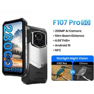 Fossibot F107 Pro Rugged Mobile Phone 30(12+18)Go+512Go  Android 15 28000mAh 66W 200MP+32MP 5G NFC/G